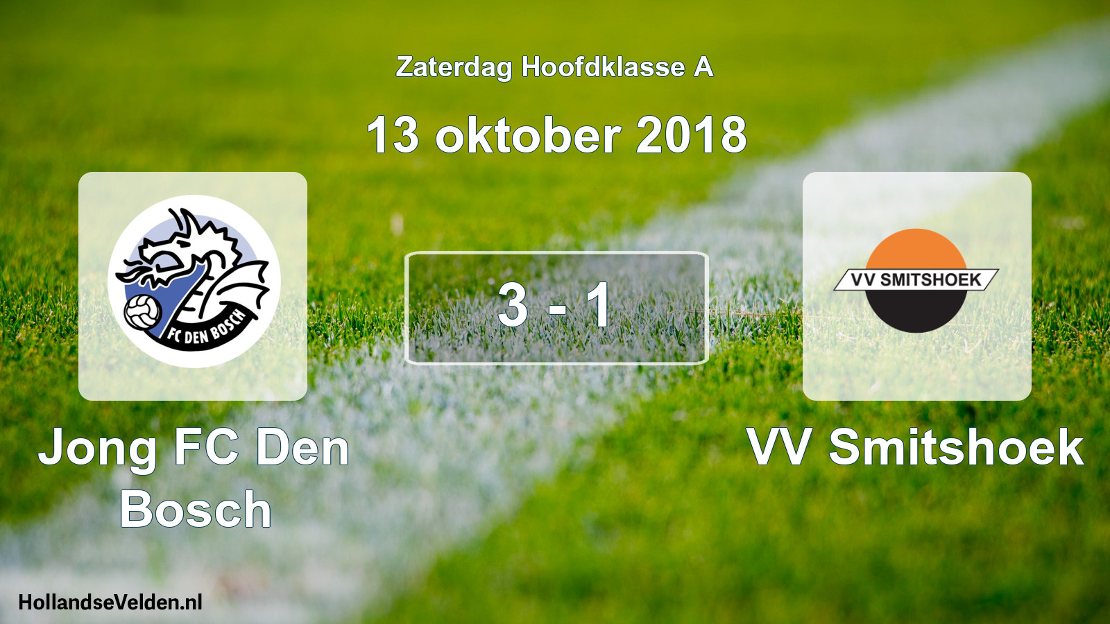 Total number of matches played: Jong FC Den Bosch - VV Smitshoek 3 - 1 (13 October 2018)
