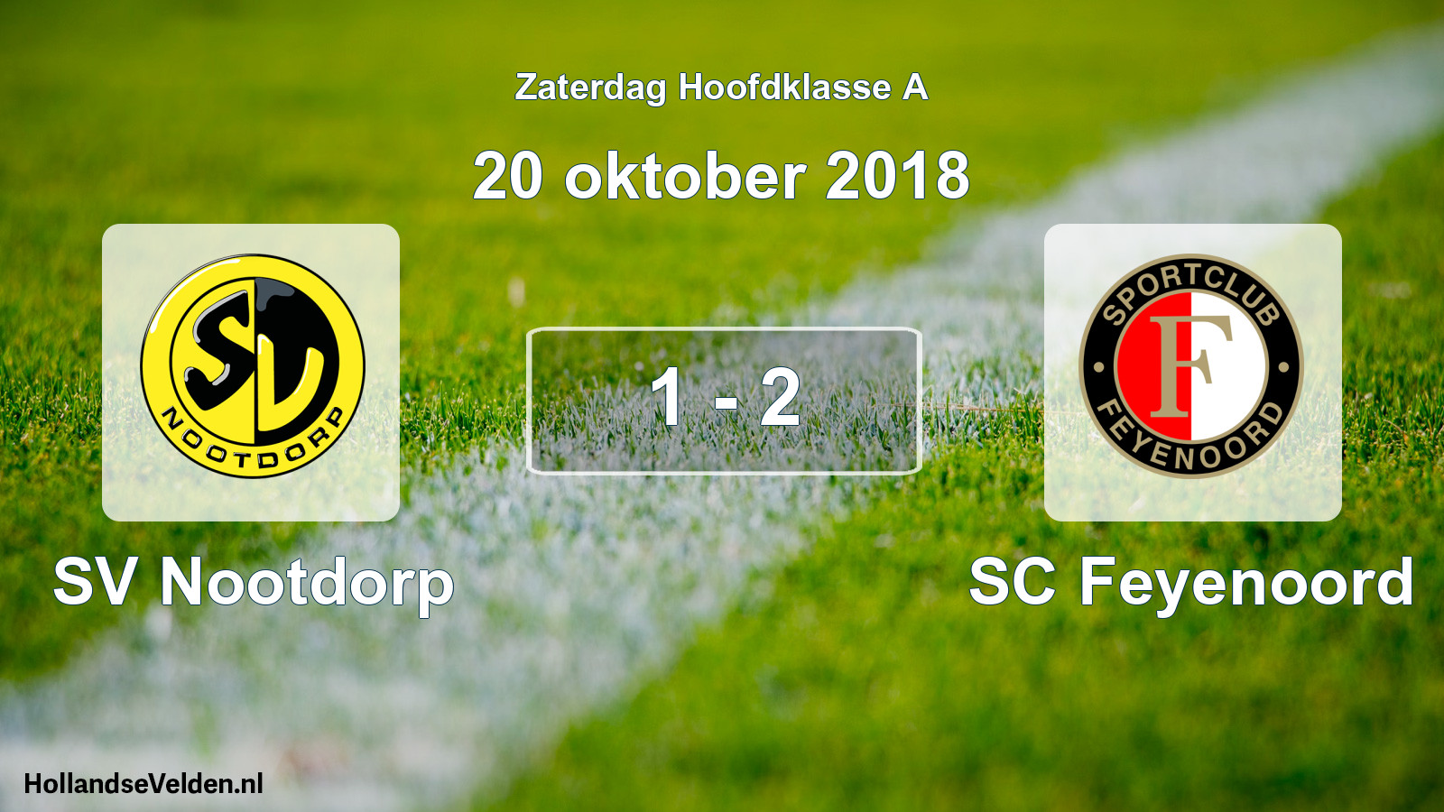 Total number of matches played: SV Nootdorp - SC Feyenoord 1 - 2 (20 October 2018)