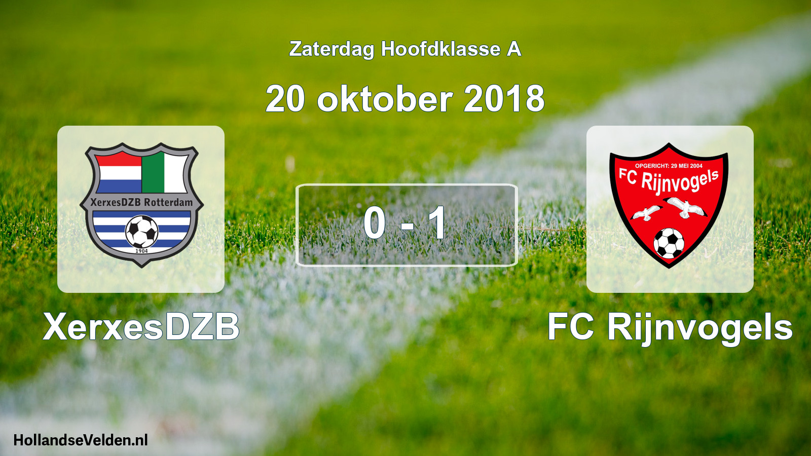 Total number of matches played: XerxesDZB - FC Rijnvogels 0 - 1 (20 October 2018)