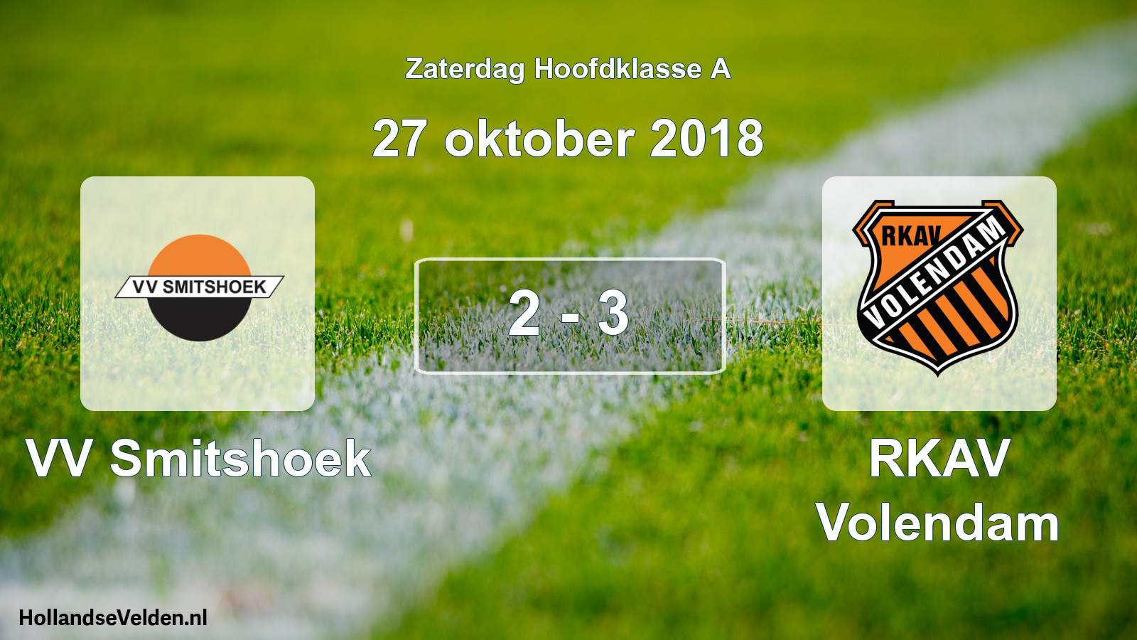Total number of matches played: VV Smitshoek - RKAV Volendam 2 - 3 (27 October 2018)