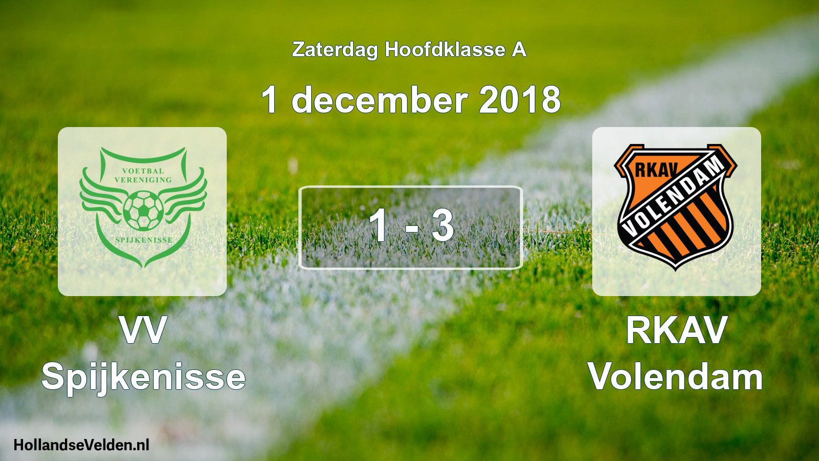 Total number of matches played: VV Spijkenisse - RKAV Volendam 1 - 3 (1 December 2018)