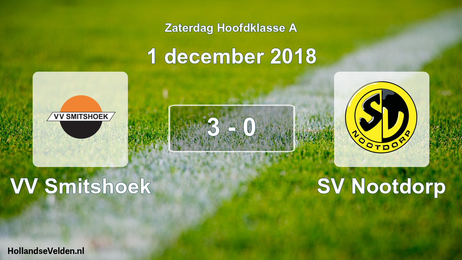 Total number of matches played: VV Smitshoek - SV Nootdorp 3 - 0 (1 December 2018)