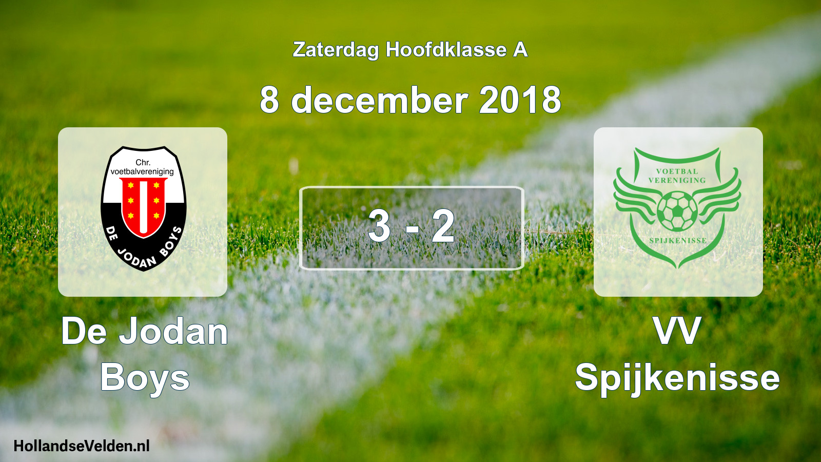 Total number of matches played: De Jodan Boys - VV Spijkenisse 3 - 2 (8 December 2018)