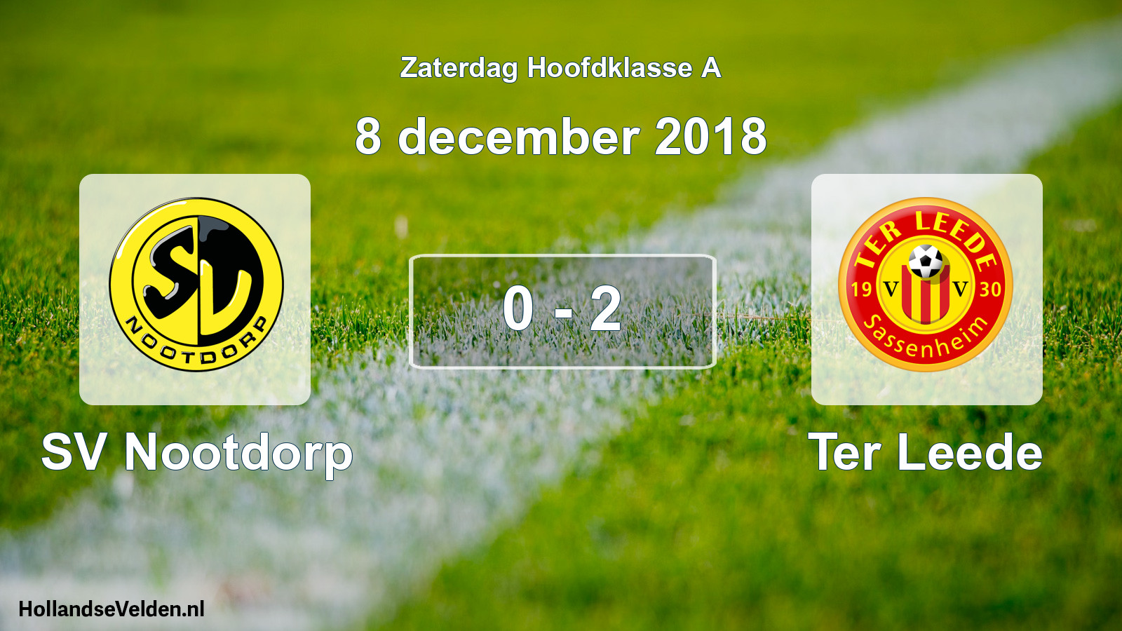 Total number of matches played: SV Nootdorp - Ter Leede 0 - 2 (8 December 2018)