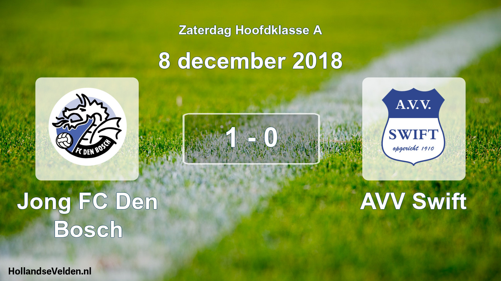 Total number of matches played: Jong FC Den Bosch - AVV Swift 1 - 0 (8 December 2018)