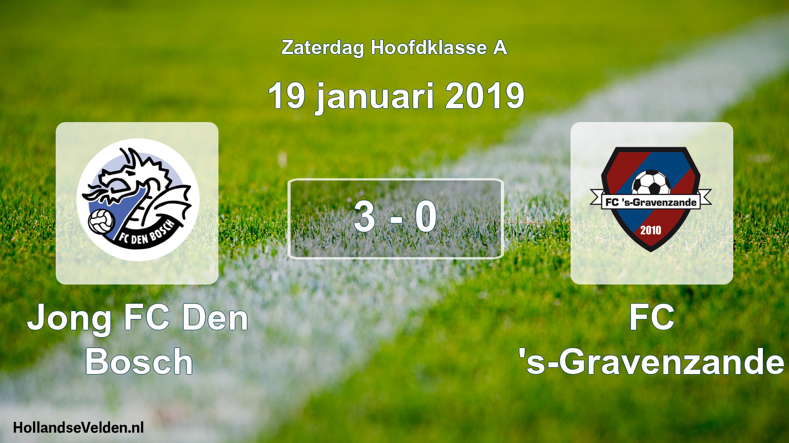 Total number of matches played: Jong FC Den Bosch - FC 's-Gravenzande 3 - 0 (19 January 2019)