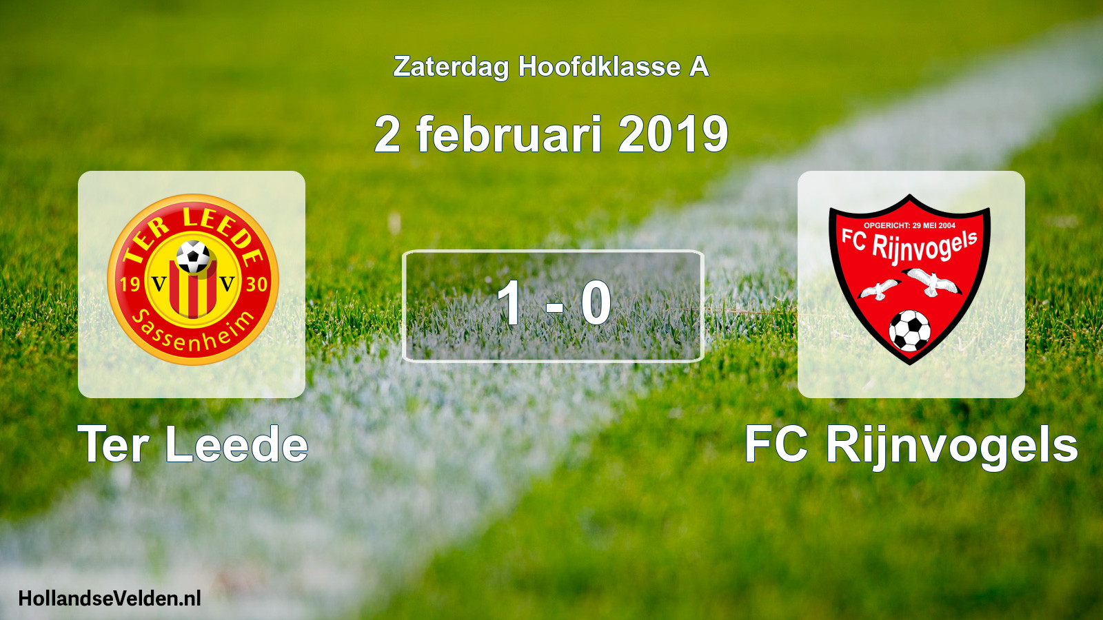 Total number of matches played: Ter Leede - FC Rijnvogels 1 - 0 (2 February 2019)