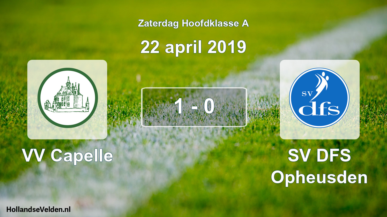 Total number of matches played: VV Capelle - SV DFS Opheusden 1 - 0 (22 April 2019)