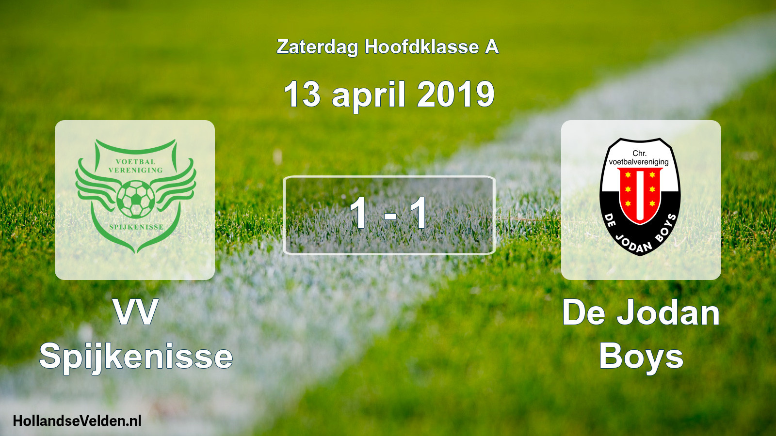 Total number of matches played: VV Spijkenisse - De Jodan Boys 1 - 1 (13 April 2019)