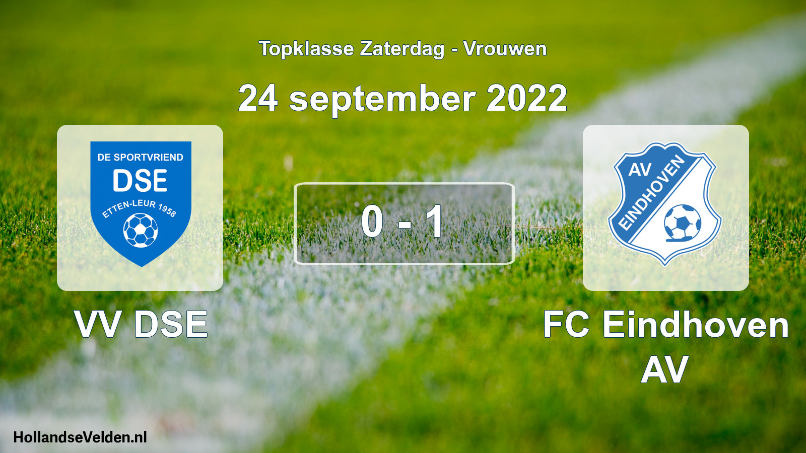 Total number of matches played: VV DSE - FC Eindhoven AV 0 - 1 (24 September 2022)