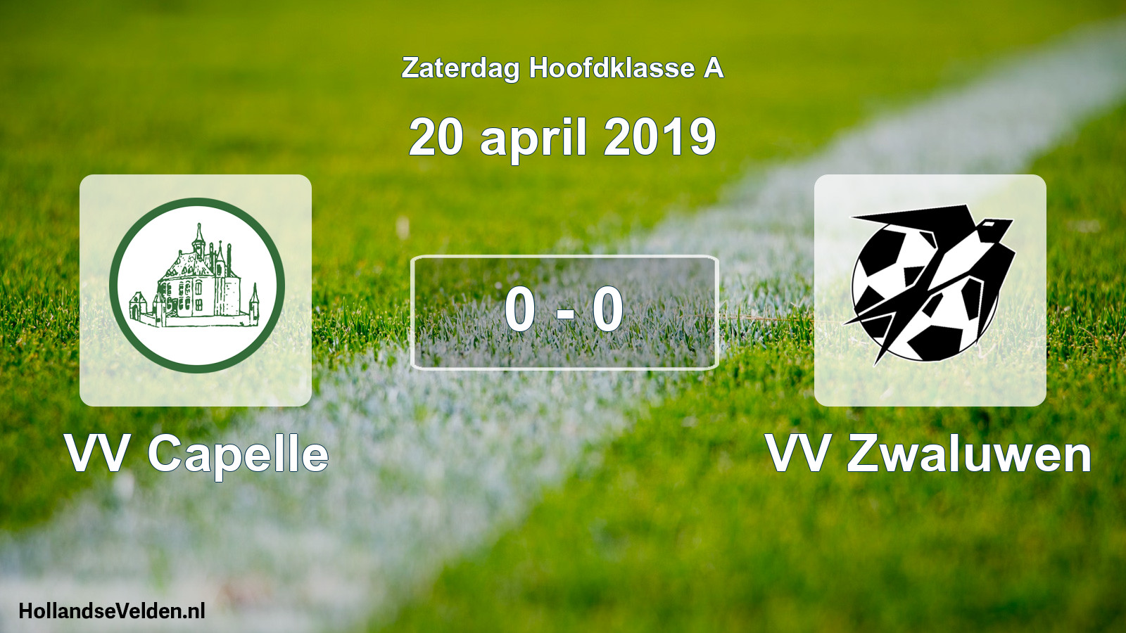 Total number of matches played: VV Capelle - VV Zwaluwen 0 - 0 (20 April 2019)