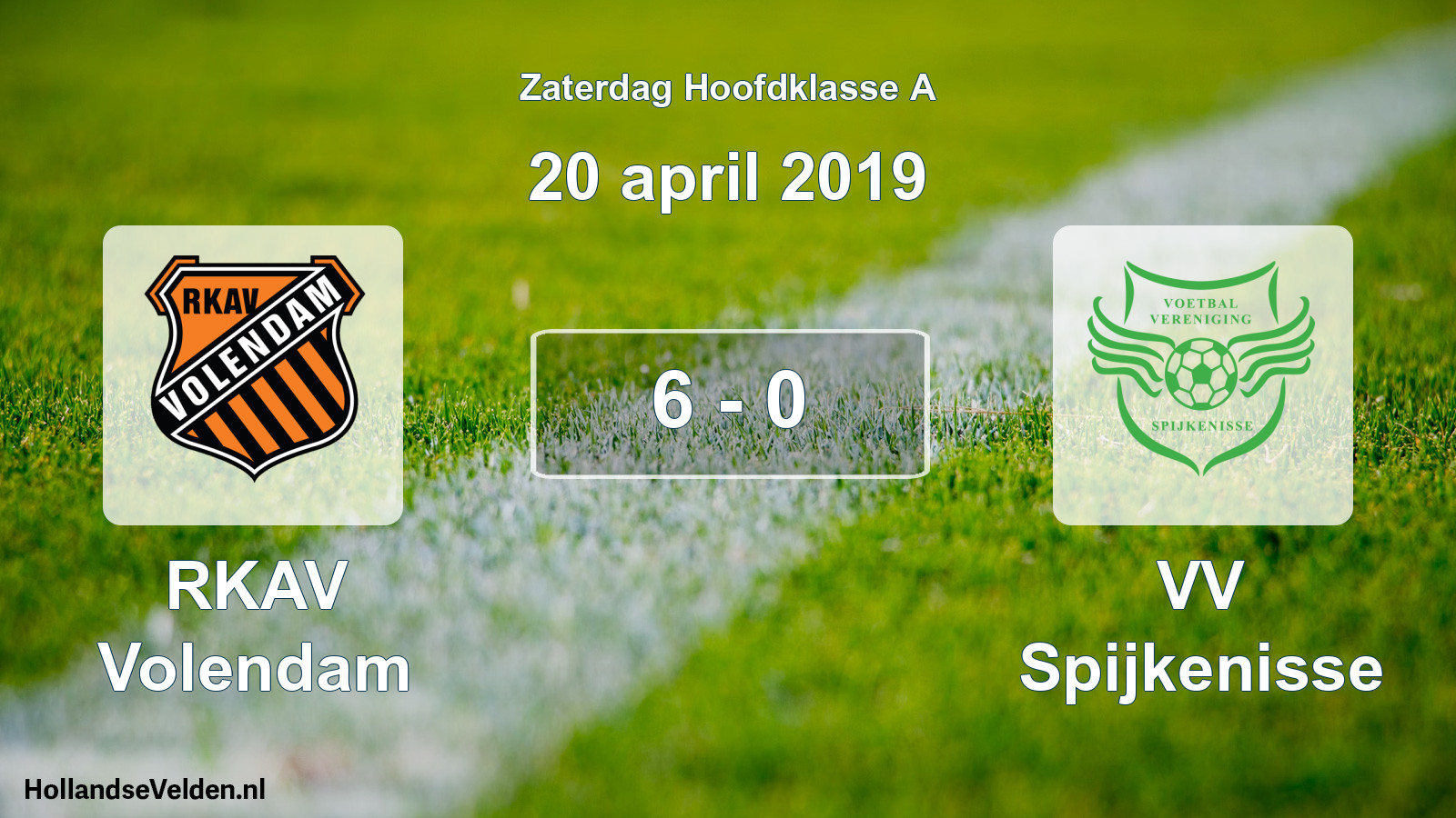 Total number of matches played: RKAV Volendam - VV Spijkenisse 6 - 0 (20 April 2019)