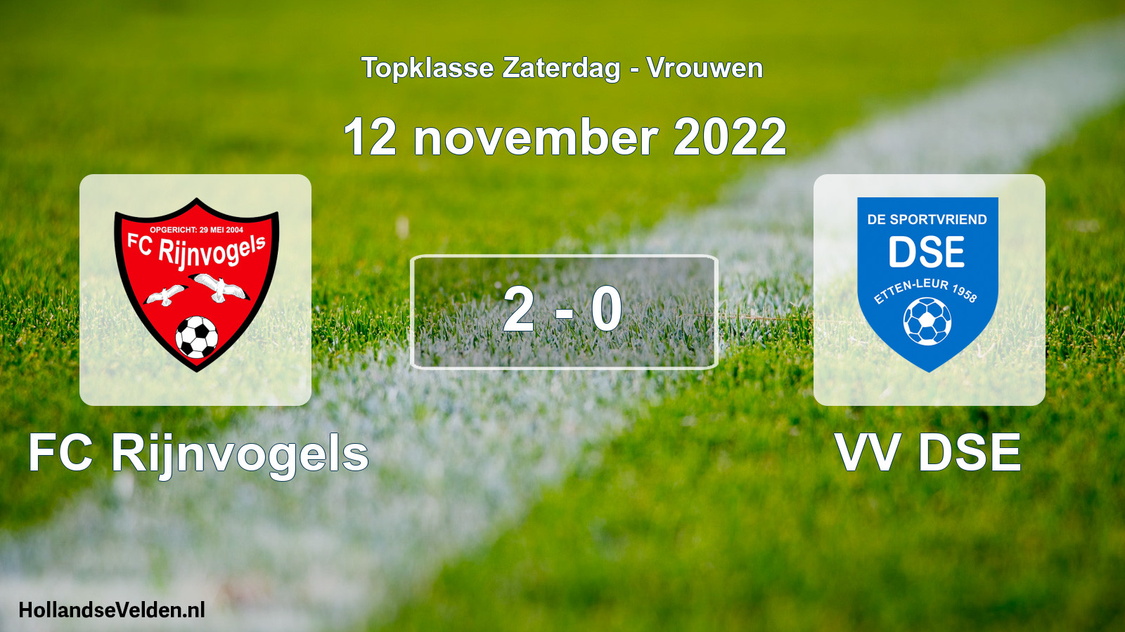 Total number of matches played: FC Rijnvogels - VV DSE 2 - 0 (12 November 2022)