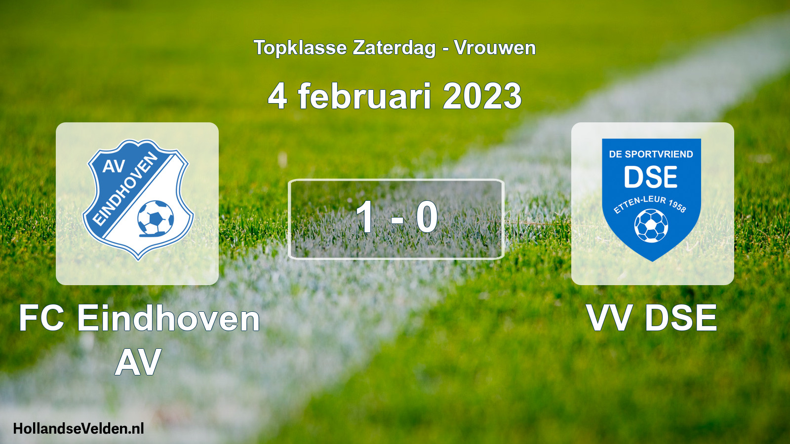 Total number of matches played: FC Eindhoven AV - VV DSE 1 - 0 (4 February 2023)