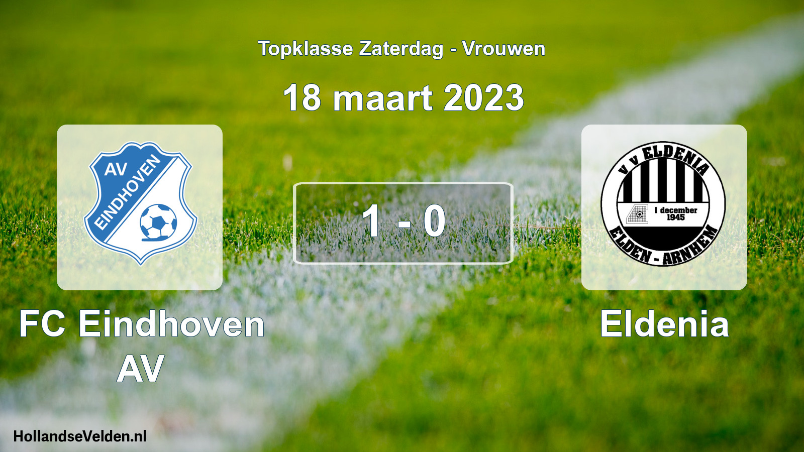 Total number of matches played: FC Eindhoven AV - Eldenia 1 - 0 (18 March 2023)