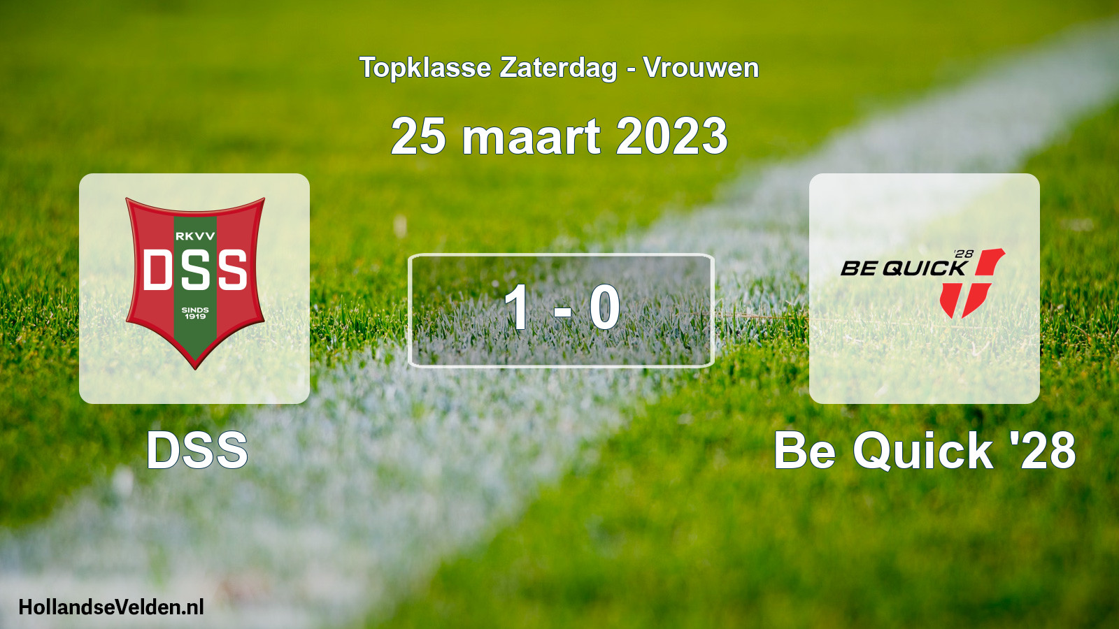 Total number of matches played: DSS - Be Quick '28 1 - 0 (25 March 2023)