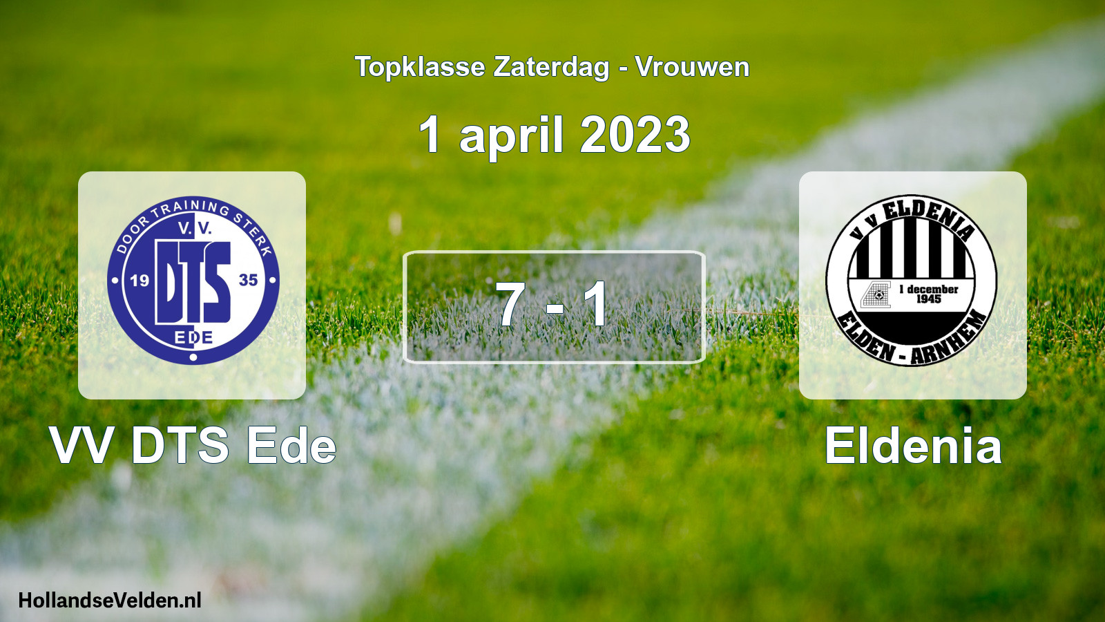 Total number of matches played: VV DTS Ede - Eldenia 7 - 1 (1 April 2023)
