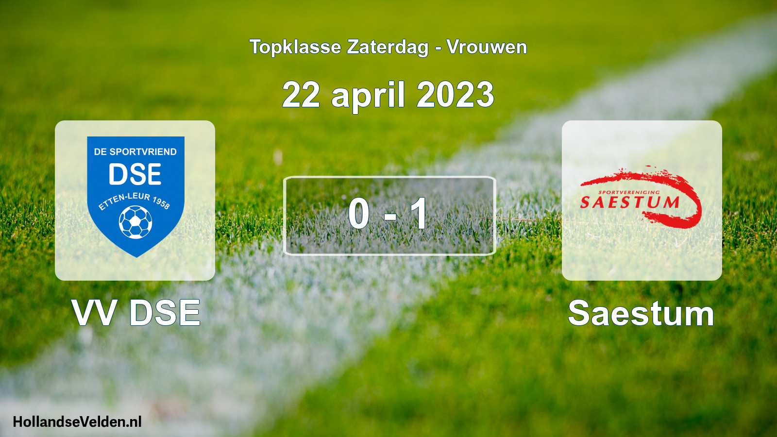 Total number of matches played: VV DSE - Saestum 0 - 1 (22 April 2023)