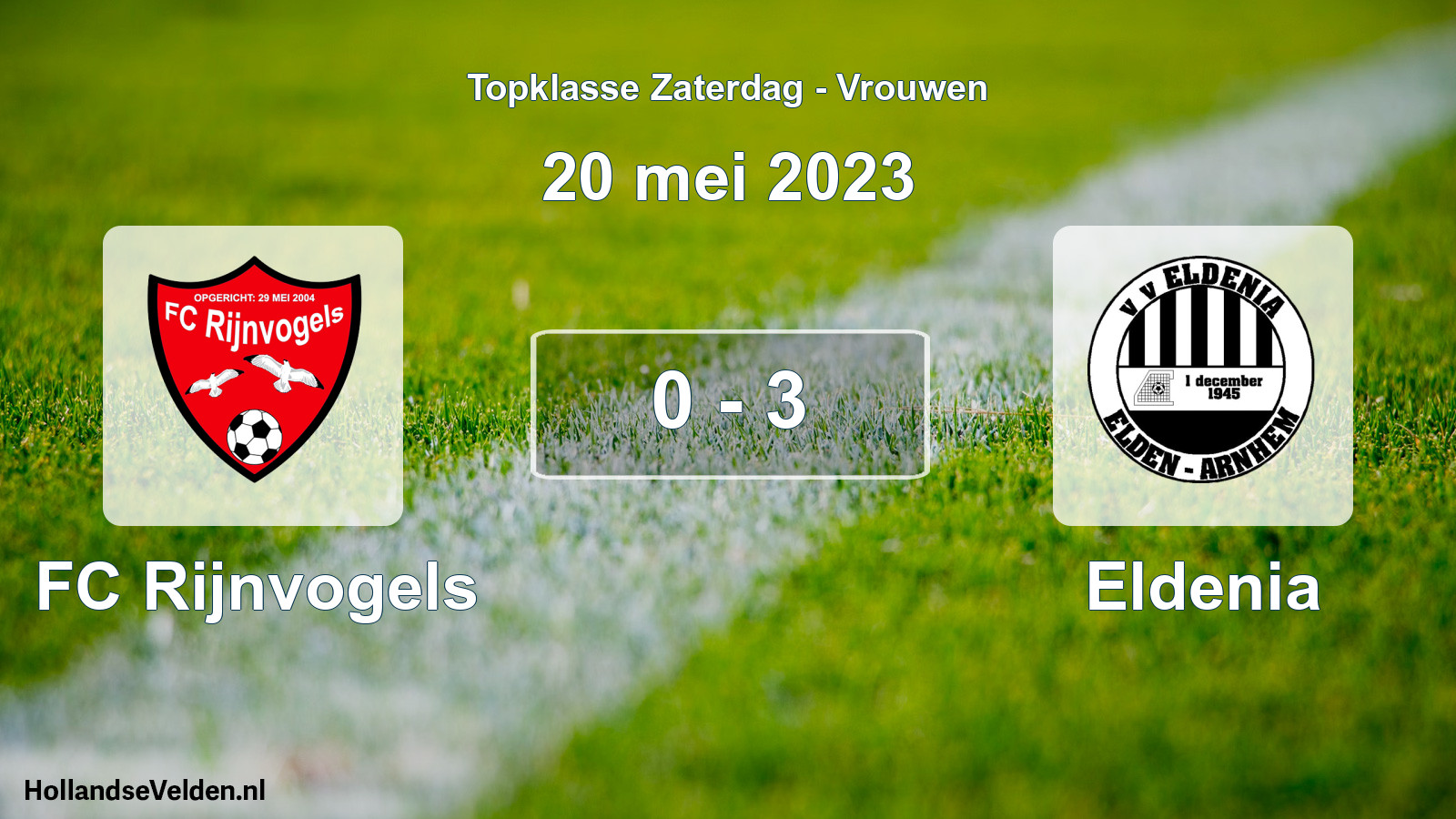 Total number of matches played: FC Rijnvogels - Eldenia 0 - 3 (20 May 2023)