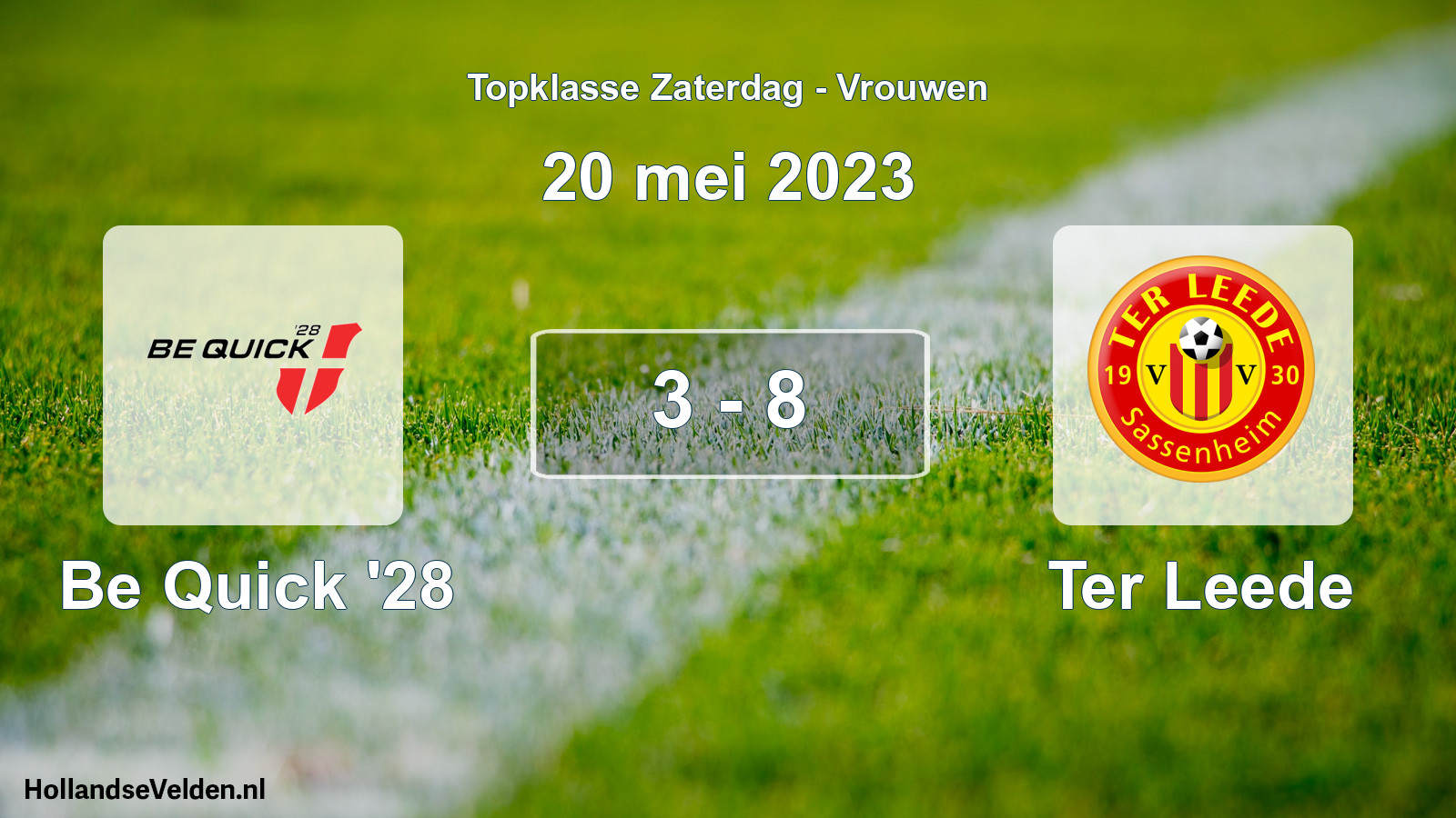 Total number of matches played: Be Quick '28 - Ter Leede 3 - 8 (20 May 2023)