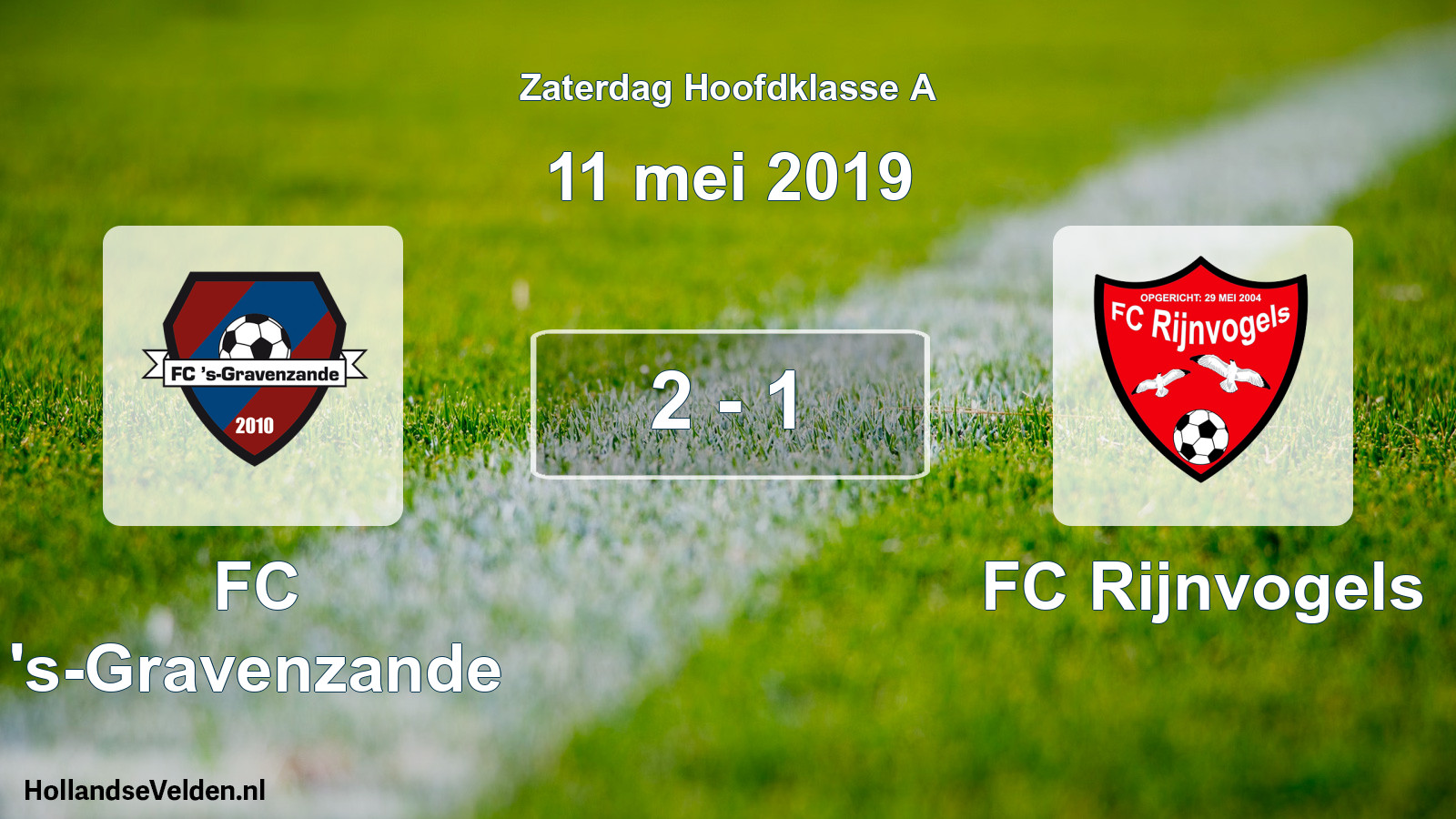 Total number of matches played: FC 's-Gravenzande - FC Rijnvogels 2 - 1 (11 May 2019)