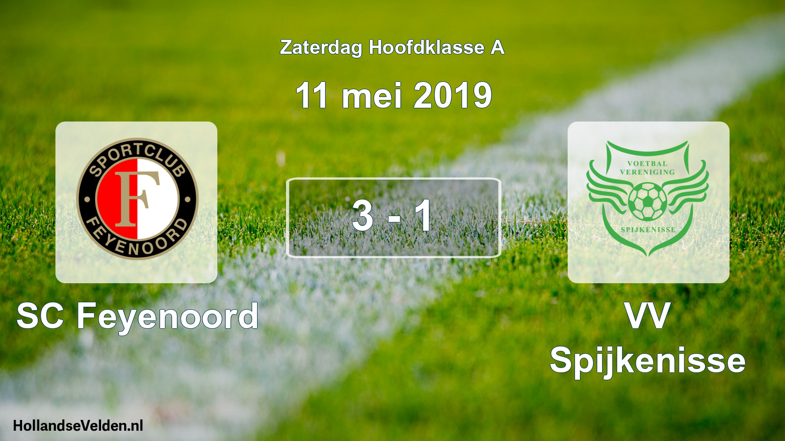 Total number of matches played: SC Feyenoord - VV Spijkenisse 3 - 1 (11 May 2019)