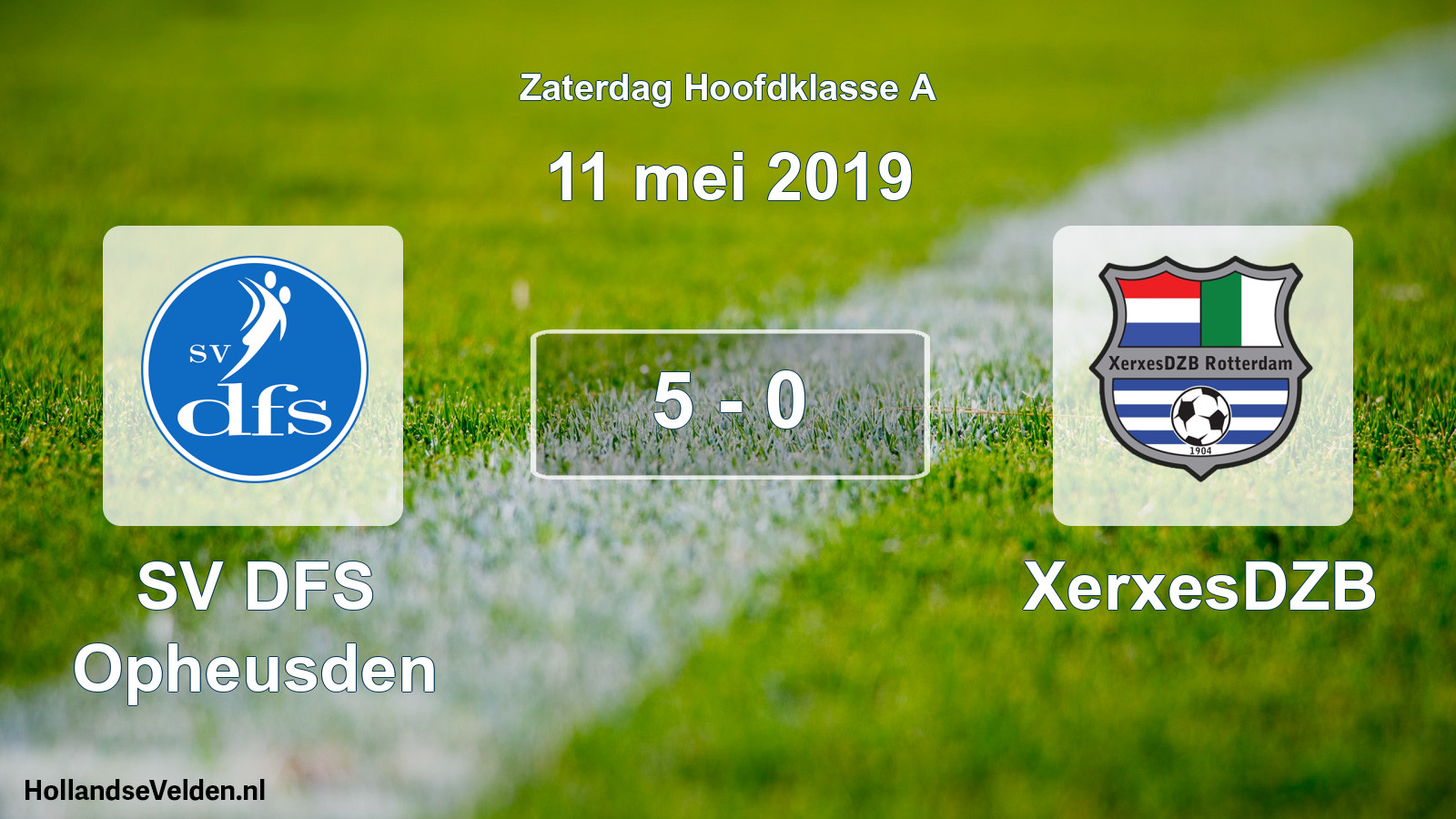 Total number of matches played: SV DFS Opheusden - XerxesDZB 5 - 0 (11 May 2019)