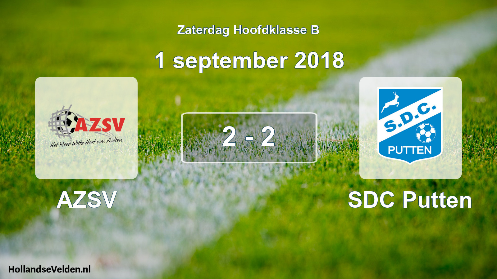 Total number of matches played: AZSV - SDC Putten 2 - 2 (1 September 2018)