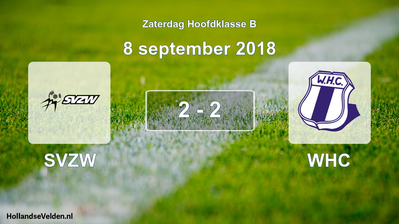 Total number of matches played: SVZW - WHC 2 - 2 (8 September 2018)