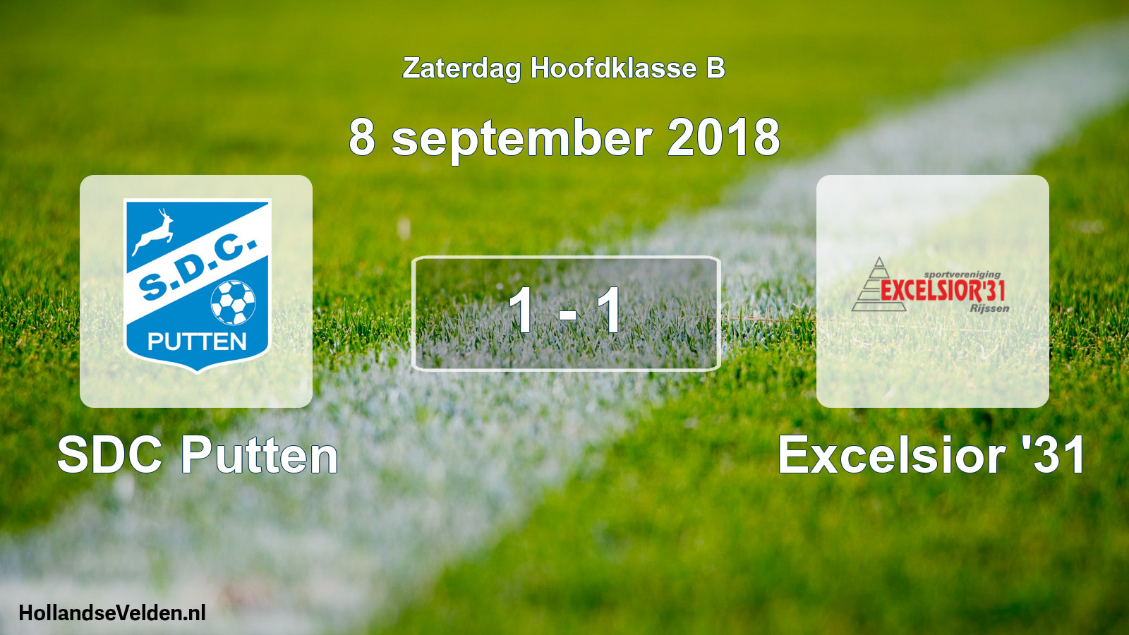 Total number of matches played: SDC Putten - Excelsior '31 1 - 1 (8 September 2018)