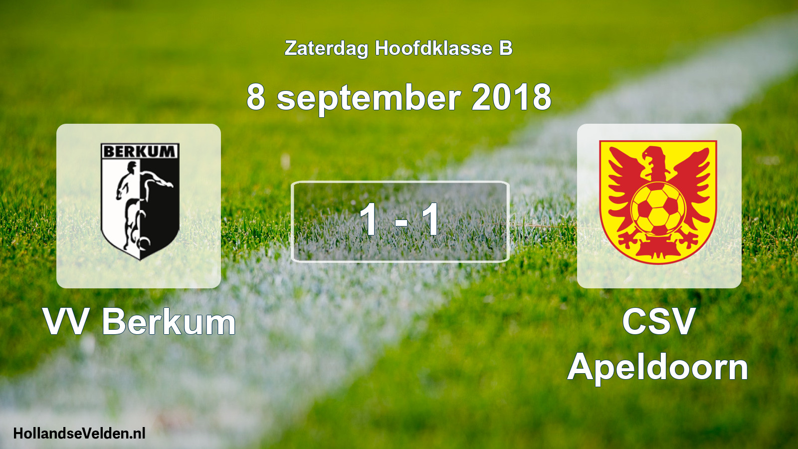 Total number of matches played: VV Berkum - CSV Apeldoorn 1 - 1 (8 September 2018)