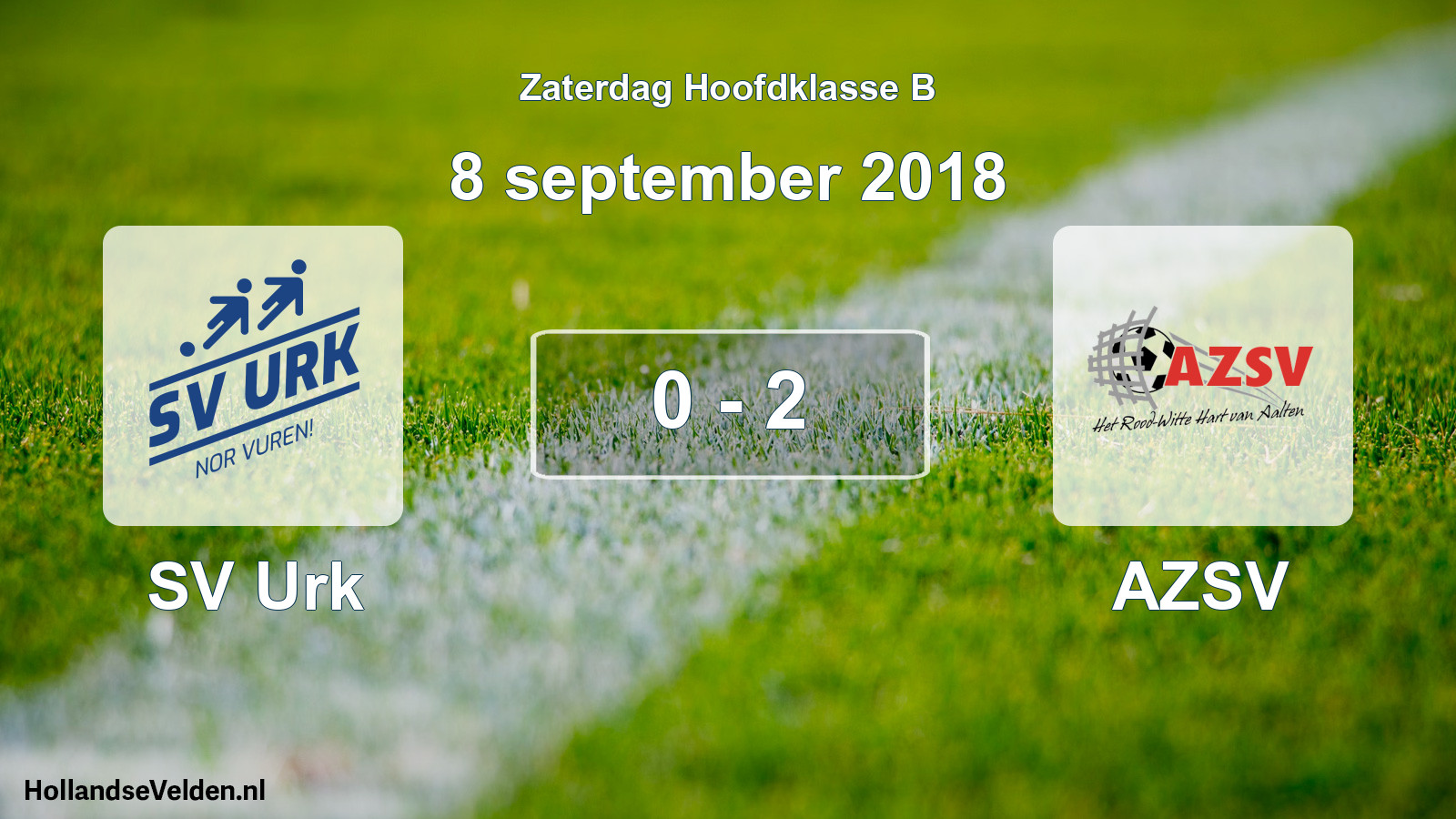 Total number of matches played: SV Urk - AZSV 0 - 2 (8 September 2018)