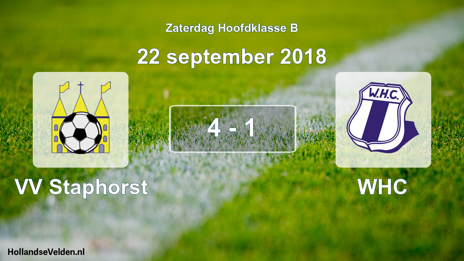 Total number of matches played: VV Staphorst - WHC 4 - 1 (22 September 2018)