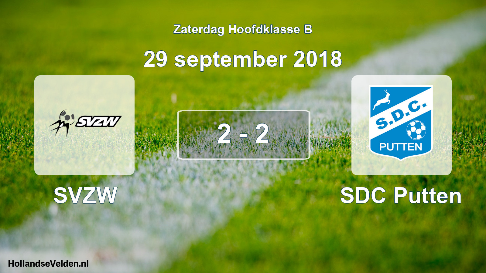 Total number of matches played: SVZW - SDC Putten 2 - 2 (29 September 2018)