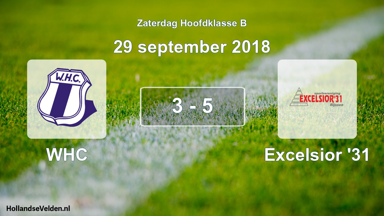 Total number of matches played: WHC - Excelsior '31 3 - 5 (29 September 2018)
