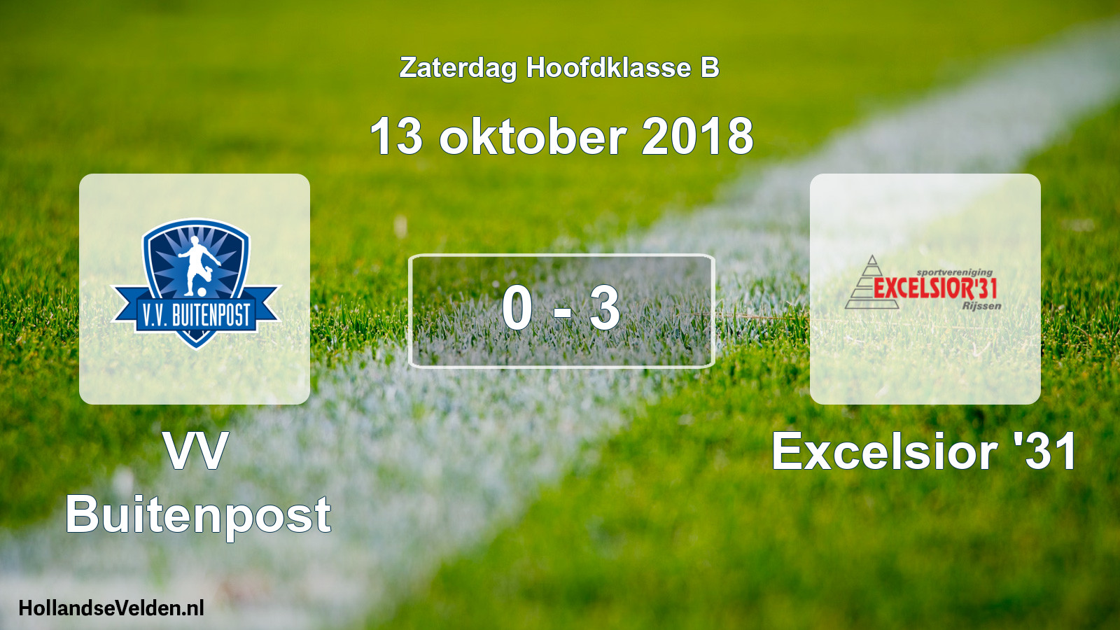 Total number of matches played: VV Buitenpost - Excelsior '31 0 - 3 (13 October 2018)