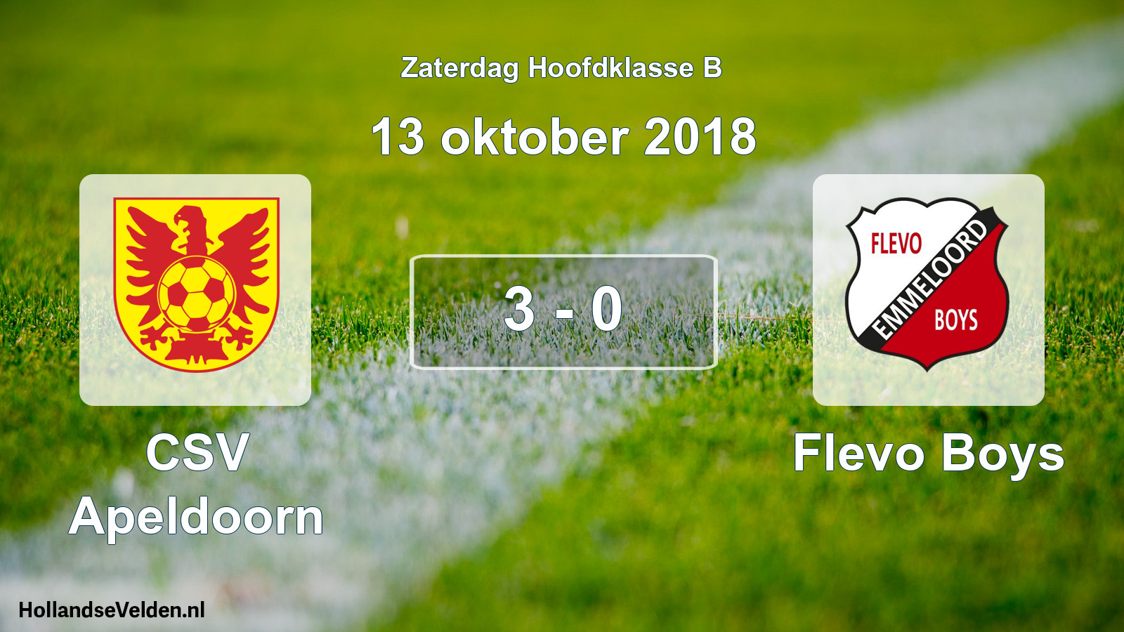 Total number of matches played: CSV Apeldoorn - Flevo Boys 3 - 0 (13 October 2018)