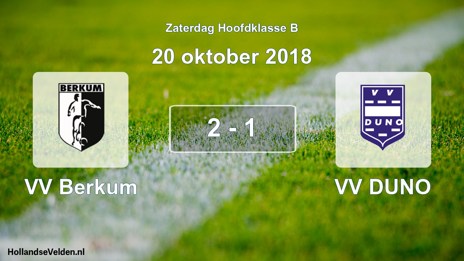 Total number of matches played: VV Berkum - VV DUNO 2 - 1 (20 October 2018)