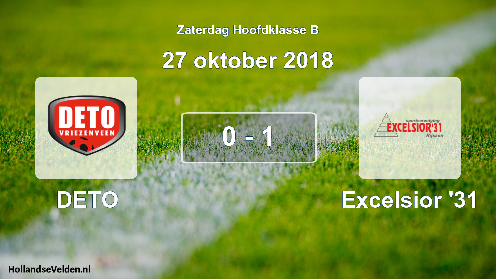 Total number of matches played: DETO - Excelsior '31 0 - 1 (27 October 2018)