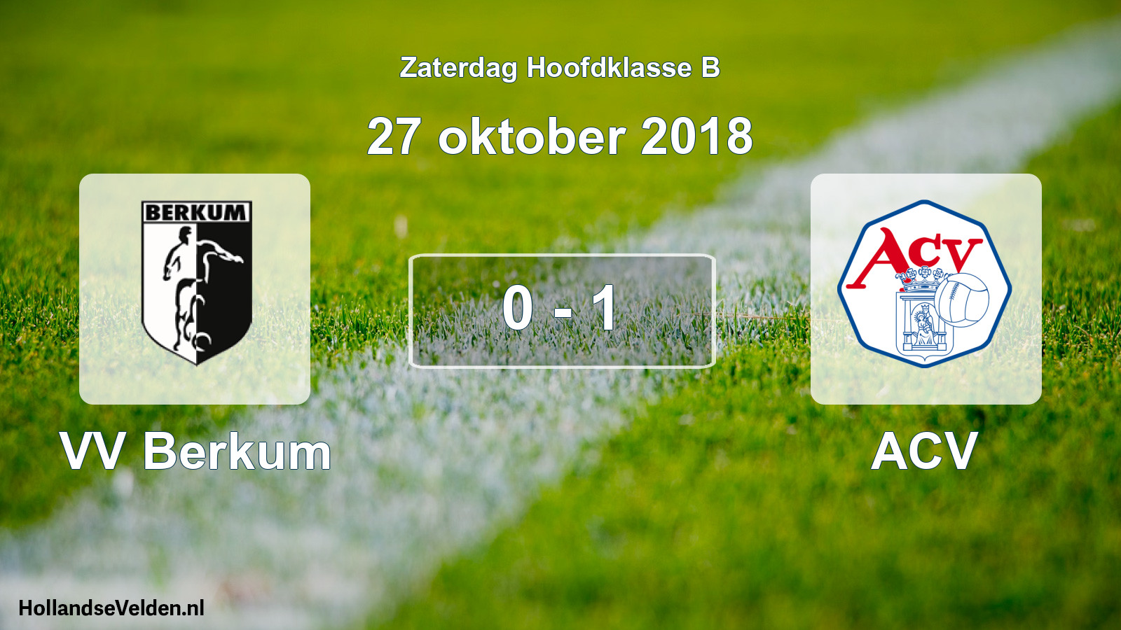 Total number of matches played: VV Berkum - ACV 0 - 1 (27 October 2018)