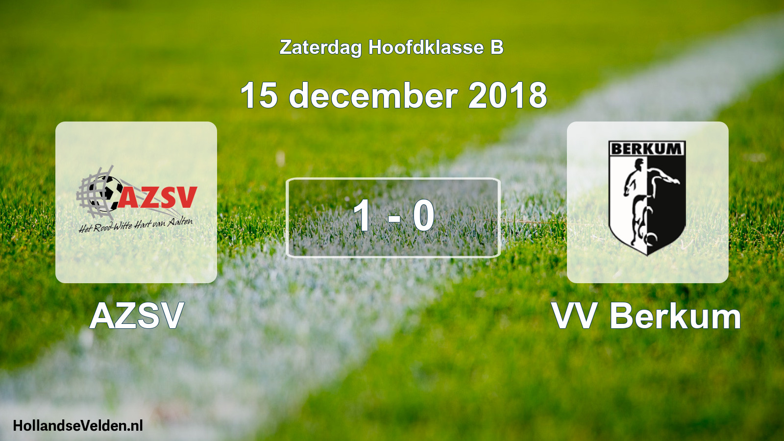 Total number of matches played: AZSV - VV Berkum 1 - 0 (15 December 2018)