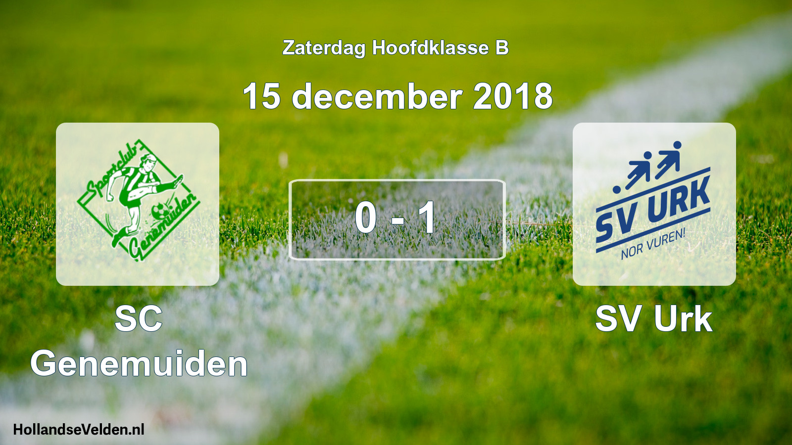 Total number of matches played: SC Genemuiden - SV Urk 0 - 1 (15 December 2018)