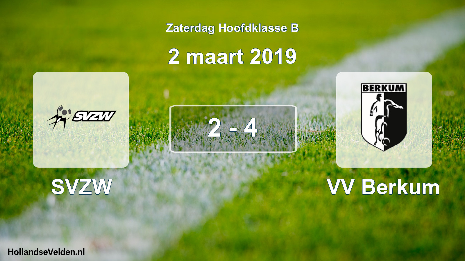 Total number of matches played: SVZW - VV Berkum 2 - 4 (2 March 2019)