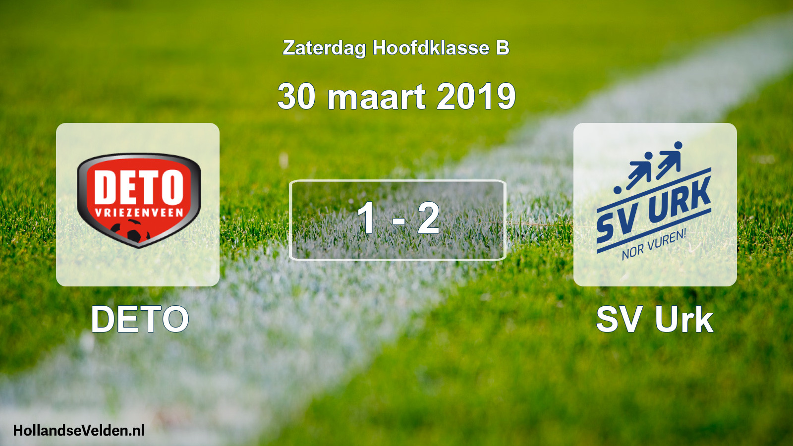 Total number of matches played: DETO - SV Urk 1 - 2 (30 March 2019)