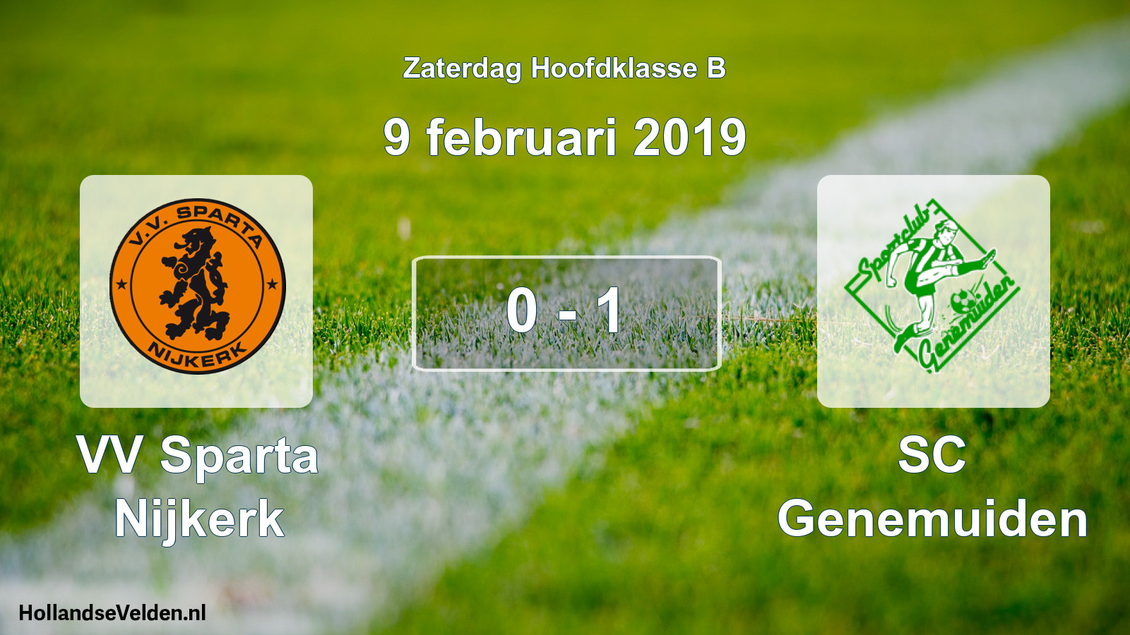 Total number of matches played: VV Sparta Nijkerk - SC Genemuiden 0 - 1 (9 February 2019)
