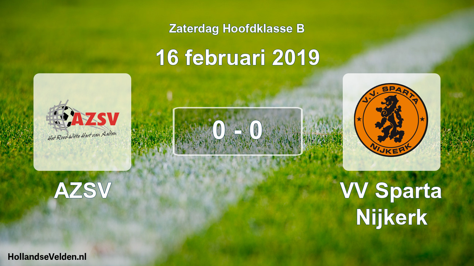 Total number of matches played: AZSV - VV Sparta Nijkerk 0 - 0 (16 February 2019)