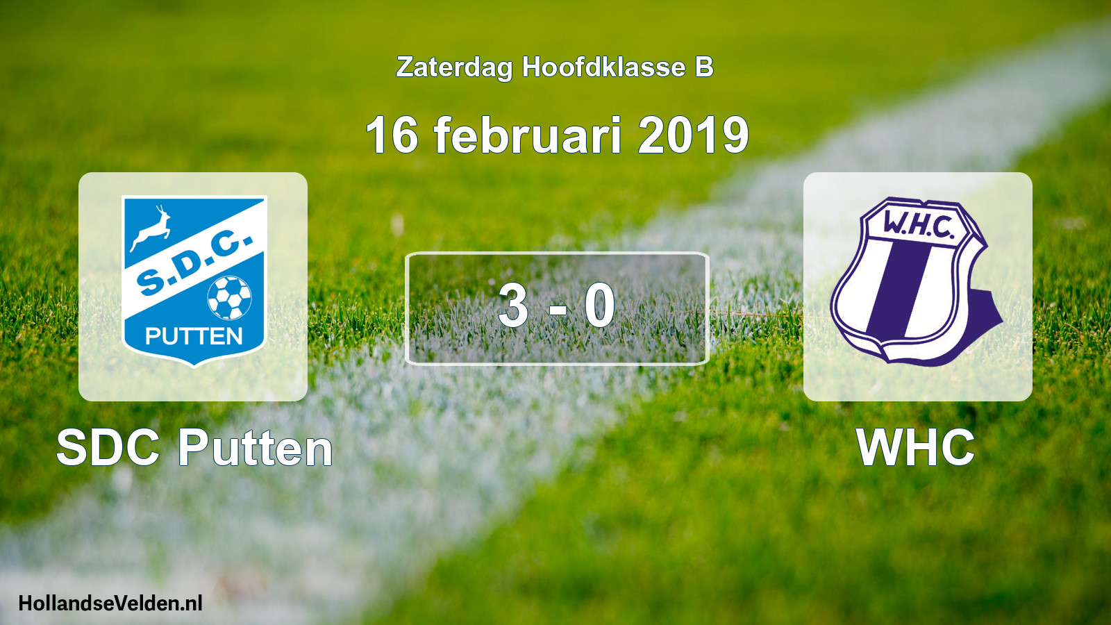 Total number of matches played: SDC Putten - WHC 3 - 0 (16 February 2019)