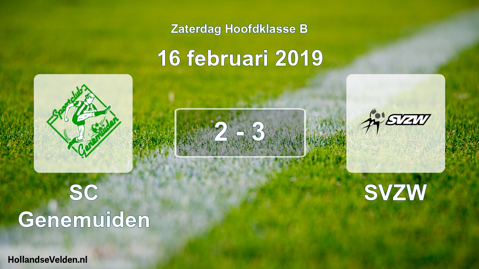 Total number of matches played: SC Genemuiden - SVZW 2 - 3 (16 February 2019)