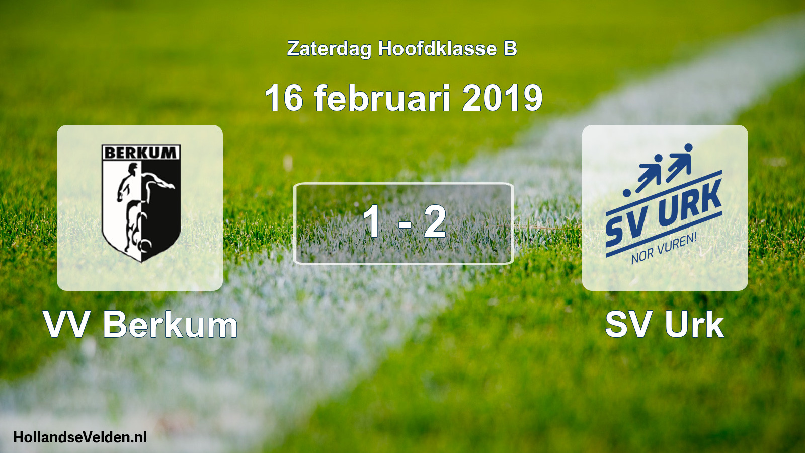 Total number of matches played: VV Berkum - SV Urk 1 - 2 (16 February 2019)