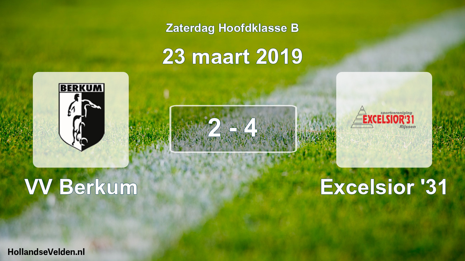 Total number of matches played: VV Berkum - Excelsior '31 2 - 4 (23 March 2019)